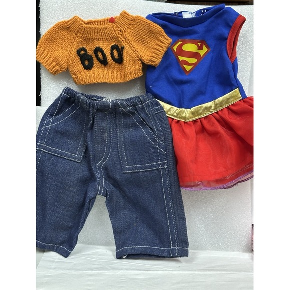 Other - Halloween Baby Doll Outfits Lot Of 2 Boo And Pants Superwomen Dress 9.5 -10.5 In